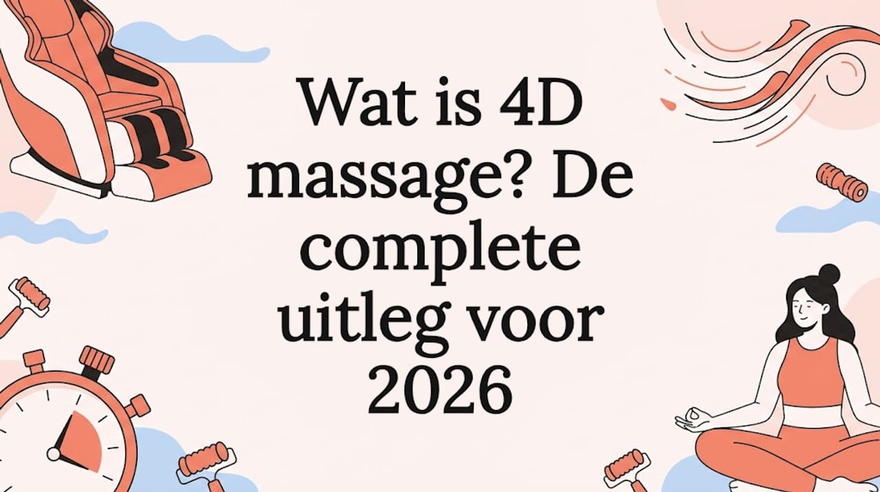 Strakke vector titelafbeelding met massagestoel en technologische accenten