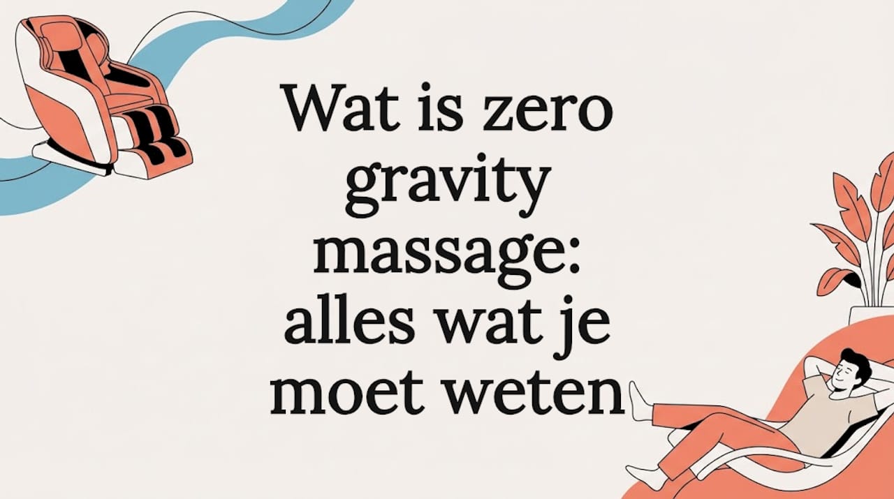 Strakke vector titelkaart met illustraties van massagestoelen