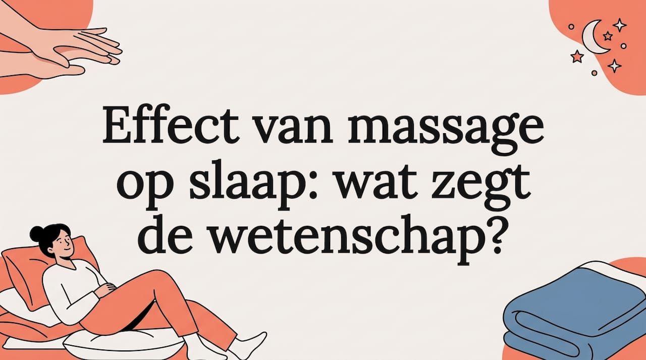 Sfeervolle illustratie voor een titelkaart met een rustgevend massage- en slaapthema