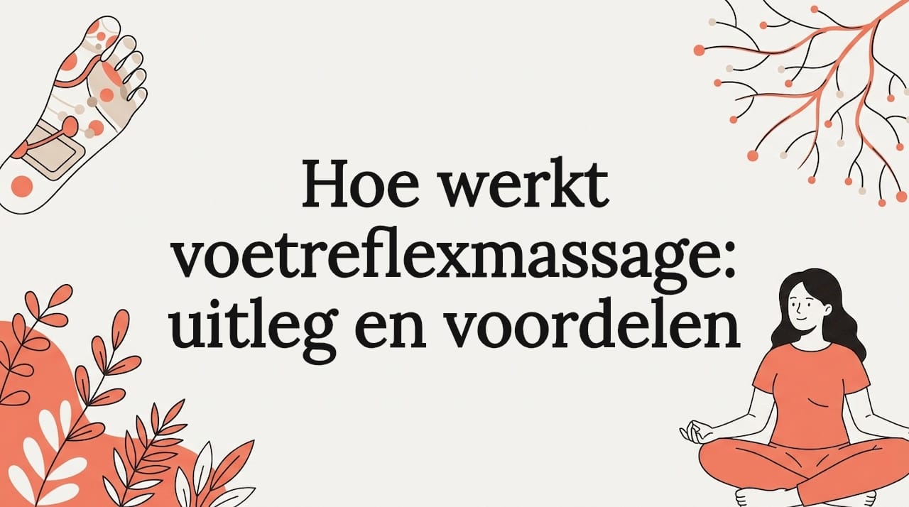 Sfeervolle illustratie voor een titelkaart: voetreflexmassage