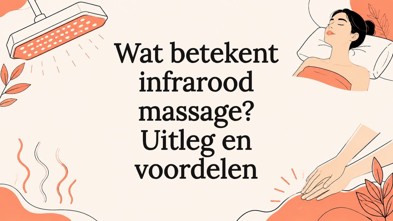 Sfeervolle illustratie voor een titelkaart over infraroodmassage