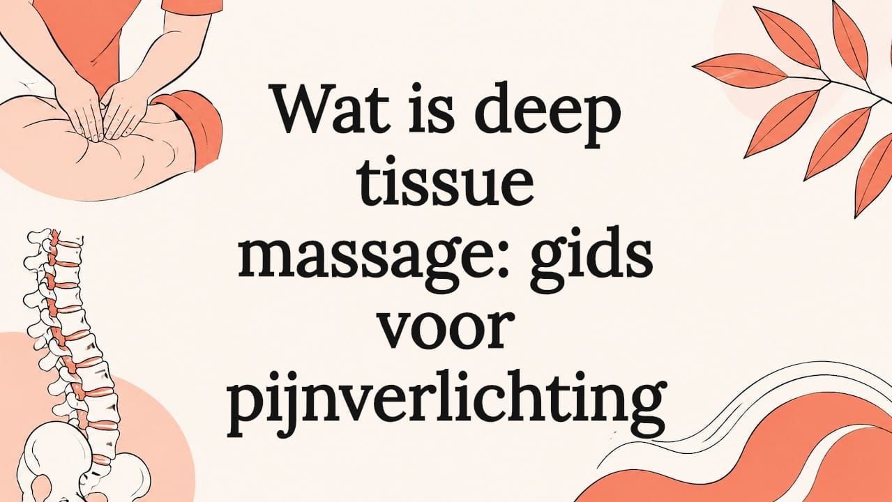 Sfeervolle illustratie voor de titelpagina van een deep tissue massage