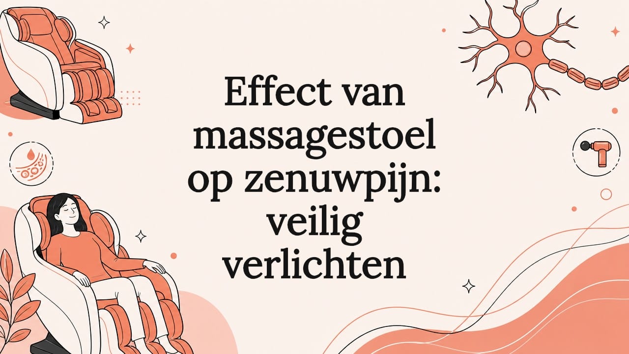 Sfeervolle illustratie voor titelkaart: massagestoel als verlichting bij zenuwpijn