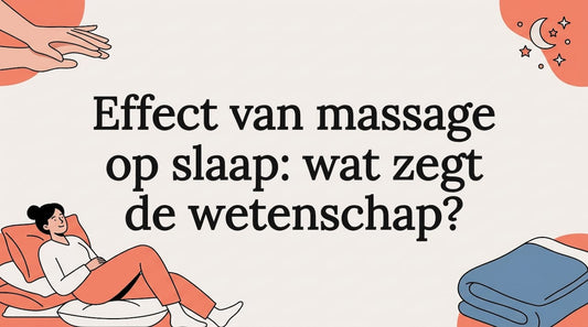 Sfeervolle illustratie voor een titelkaart met een rustgevend massage- en slaapthema