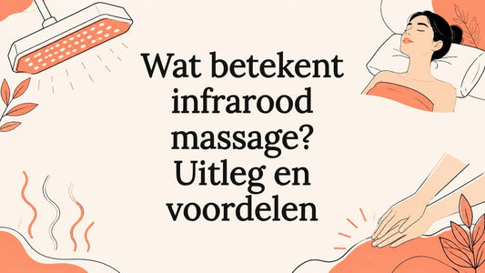 Sfeervolle illustratie voor een titelkaart over infraroodmassage