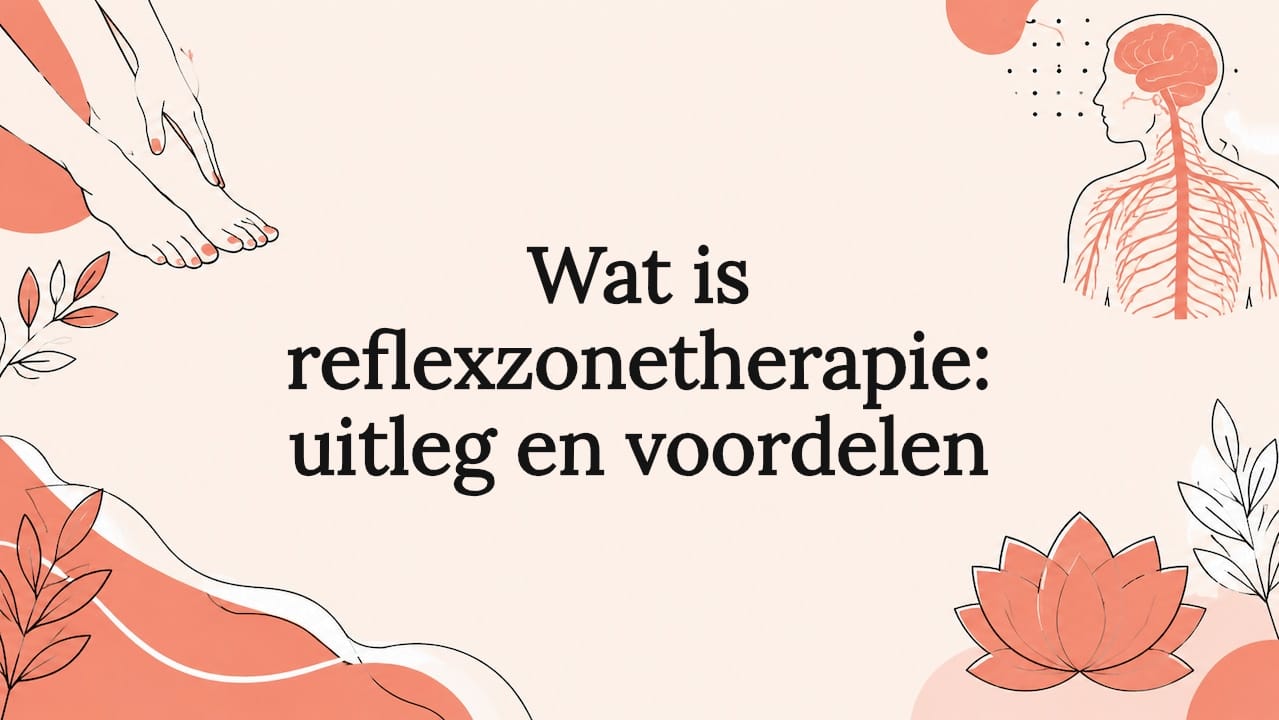 Sfeervolle illustratie voor een titelkaart over voetreflextherapie