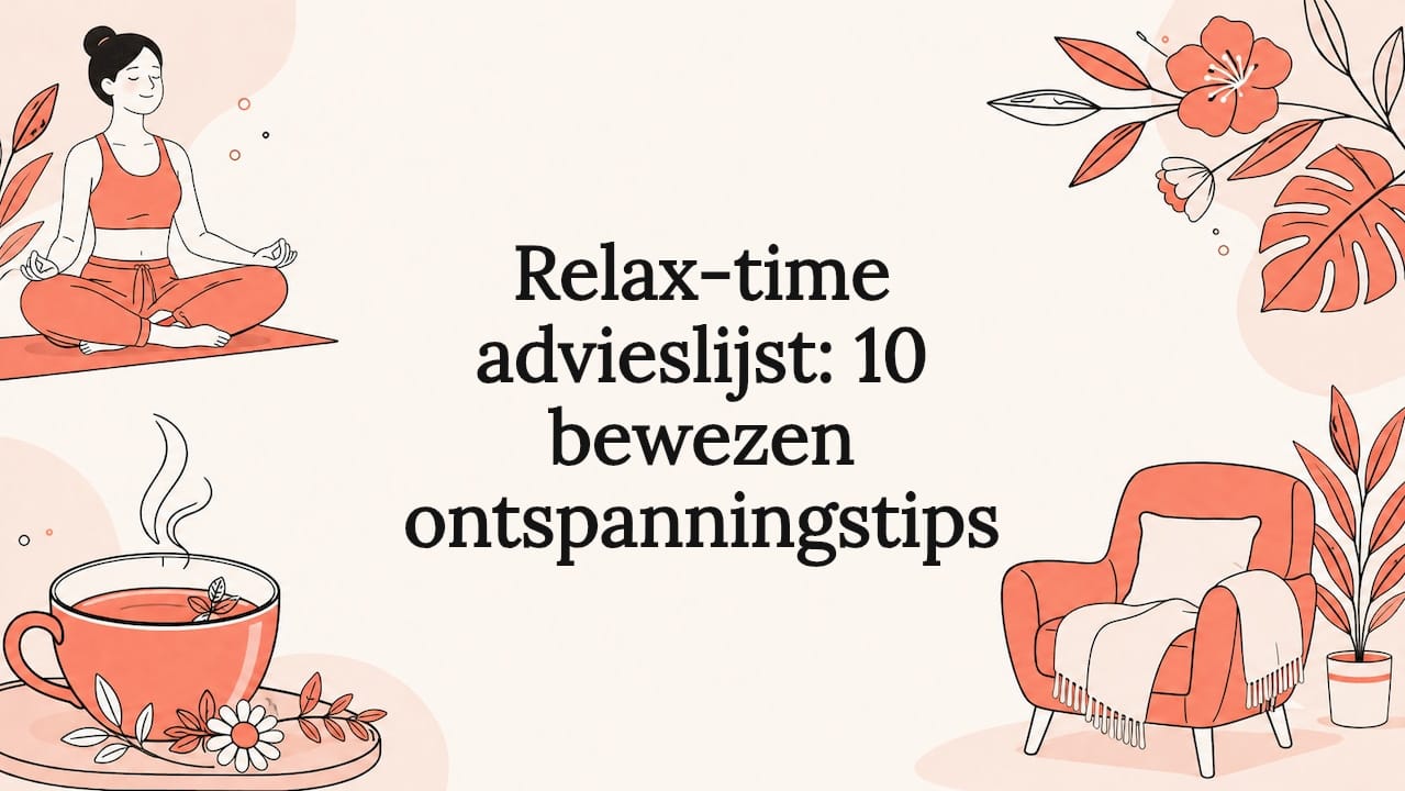 Sfeervolle titelkaart met rustgevende illustratie