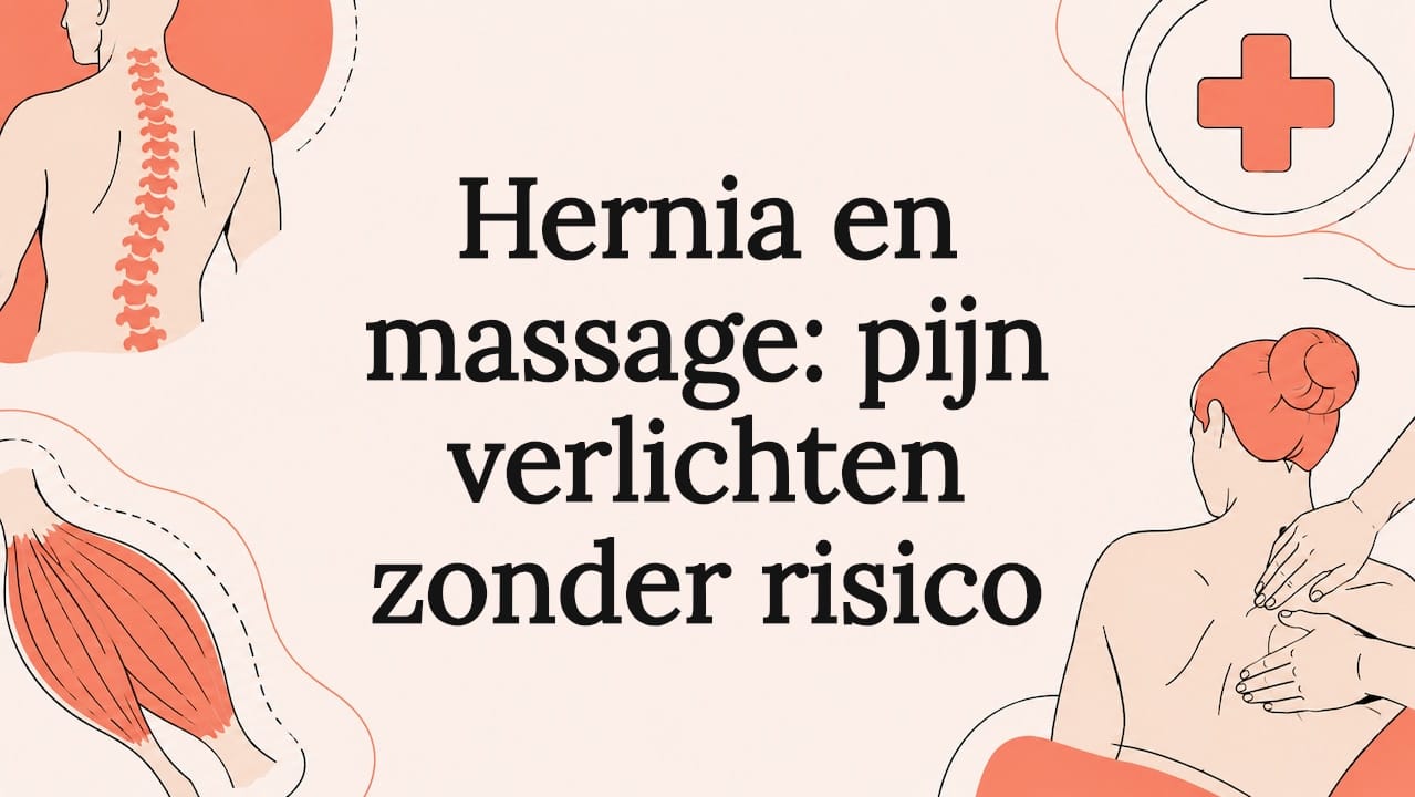 Sfeervolle illustratie als titelbeeld voor een artikel over hernia en massage