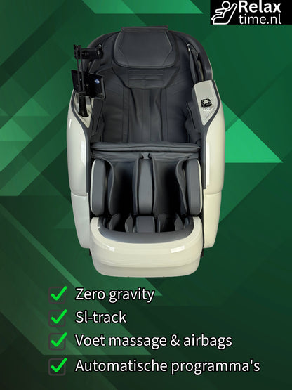 Galileo™ Massagestoel Wit – Zero Gravity Wellnessstoel met 12 Programma’s
