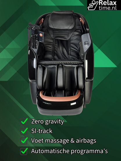 Galileo™ Massagestoel Zwart – Zero Gravity & Full Body Massage