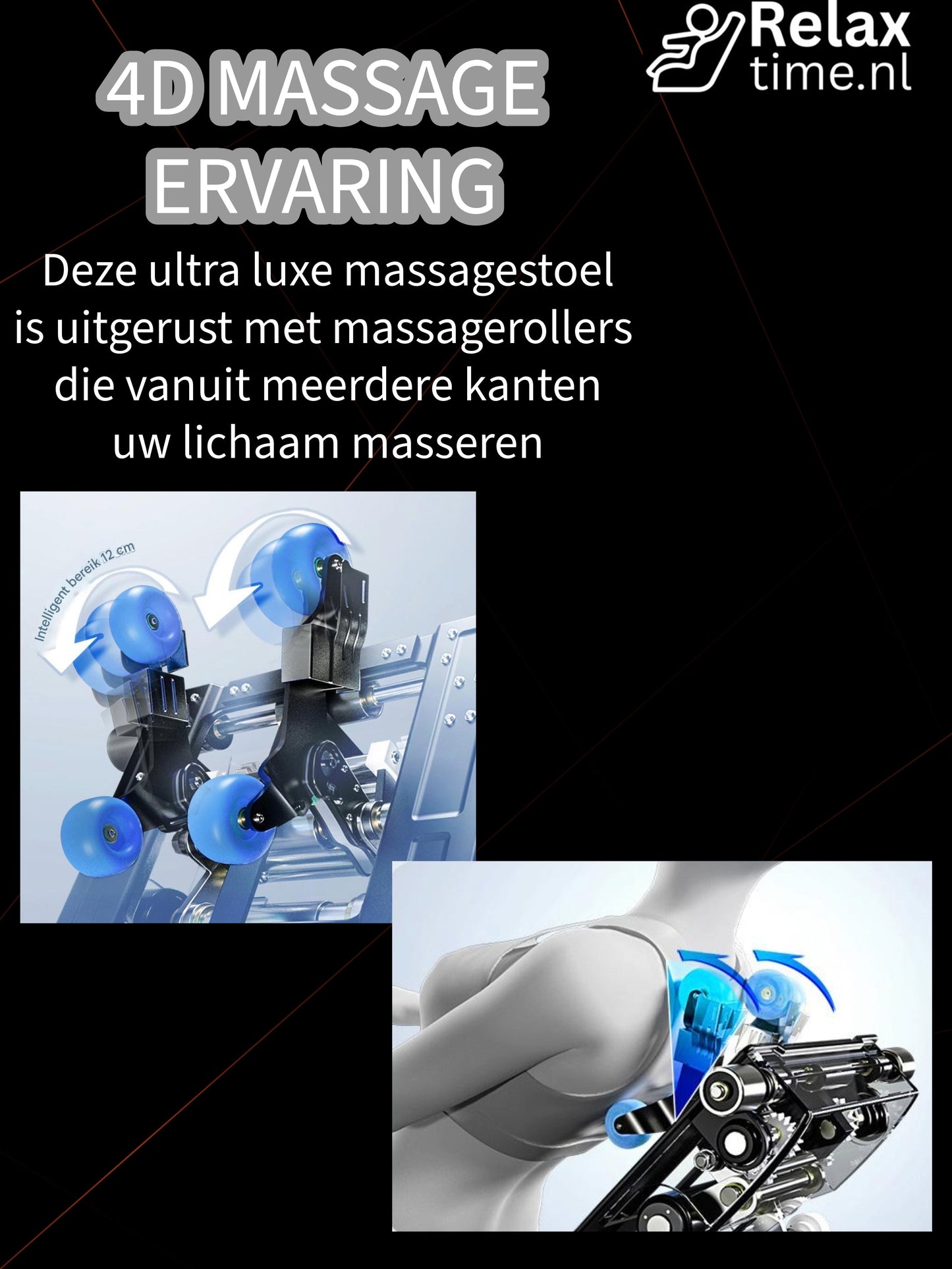 Galaxy Deluxe™ Massagestoel – 20 Programma’s & 145 cm SL-track