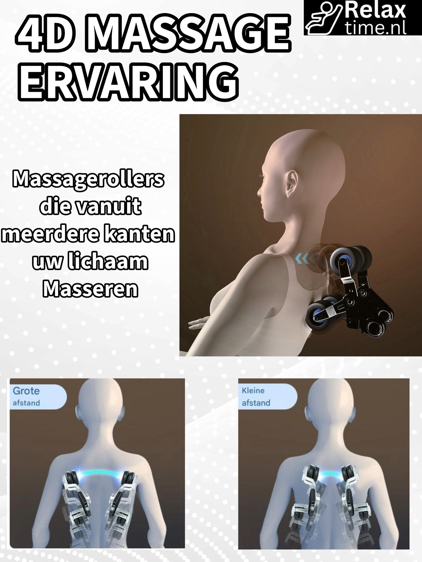 Premium Master™ Massagestoel – 4D Massage & 15 Programma’s voor Thuis