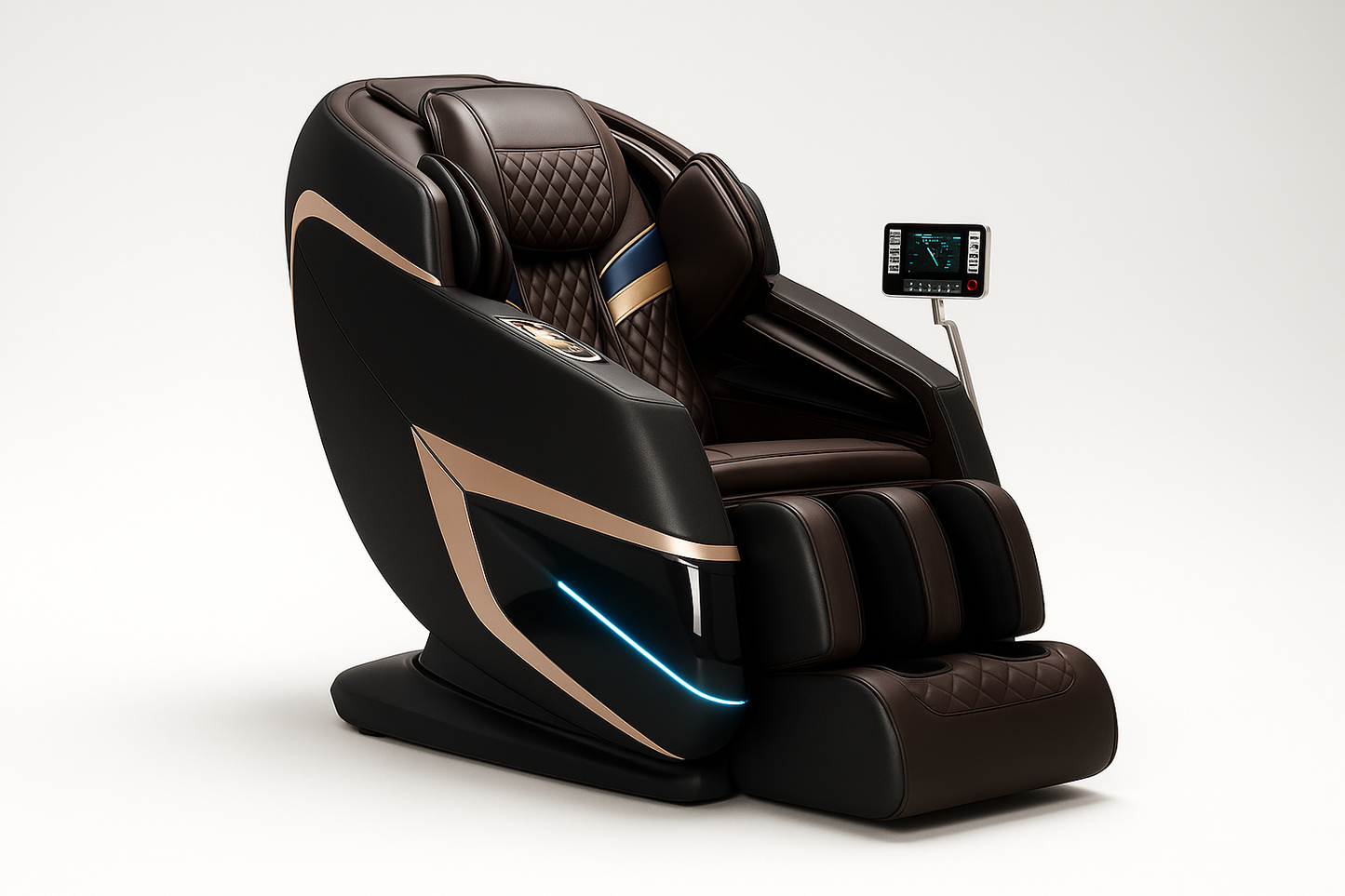 Triton™ Massagestoel Zwart/Bruin – 8 Technieken & Verstelbare Massagebreedte