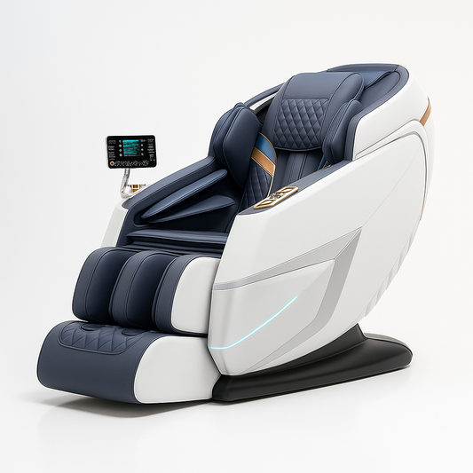 Triton™ Massagestoel Grijs – Compacte Wellnessstoel met 8 Technieken