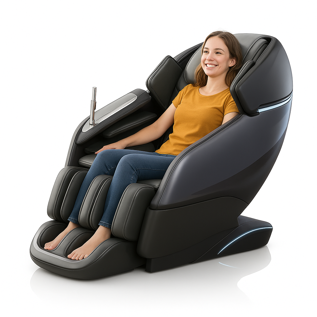 Galileo™ Massagestoel Grijs – Zero Gravity Luxe met 12 Programma’s