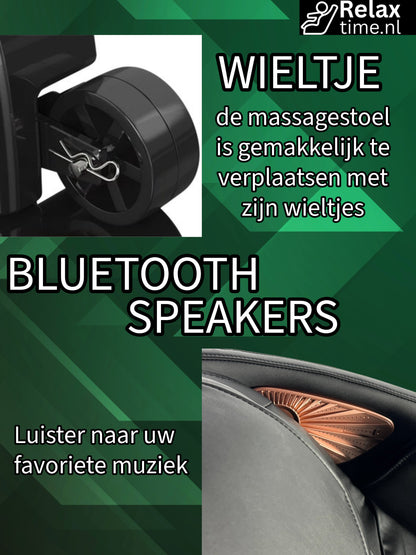 Galileo™ Massagestoel Grijs – Zero Gravity Luxe met 12 Programma’s