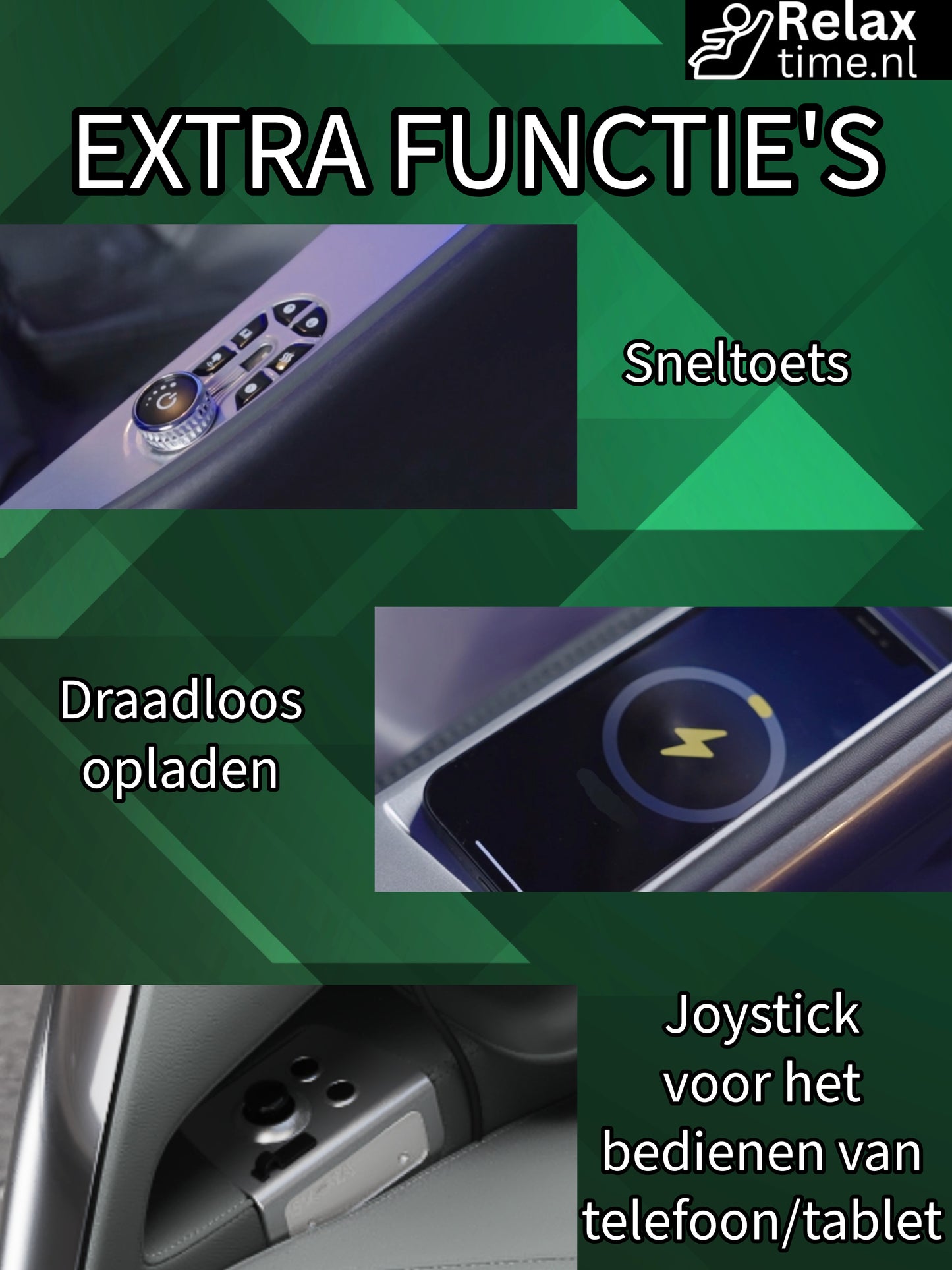 Galileo™ Massagestoel Grijs – Zero Gravity Luxe met 12 Programma’s