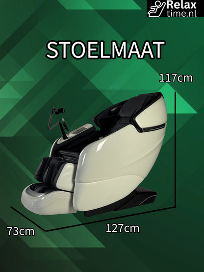 Galileo™ Massagestoel Wit – Zero Gravity Wellnessstoel met 12 Programma’s