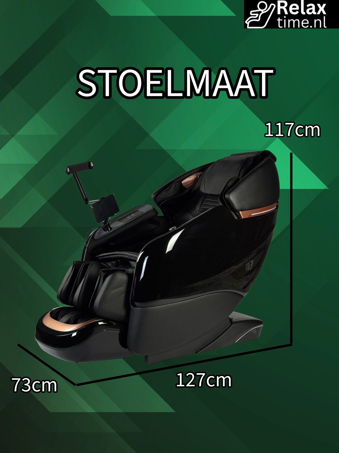 Galileo™ Massagestoel Zwart – Zero Gravity & Full Body Massage