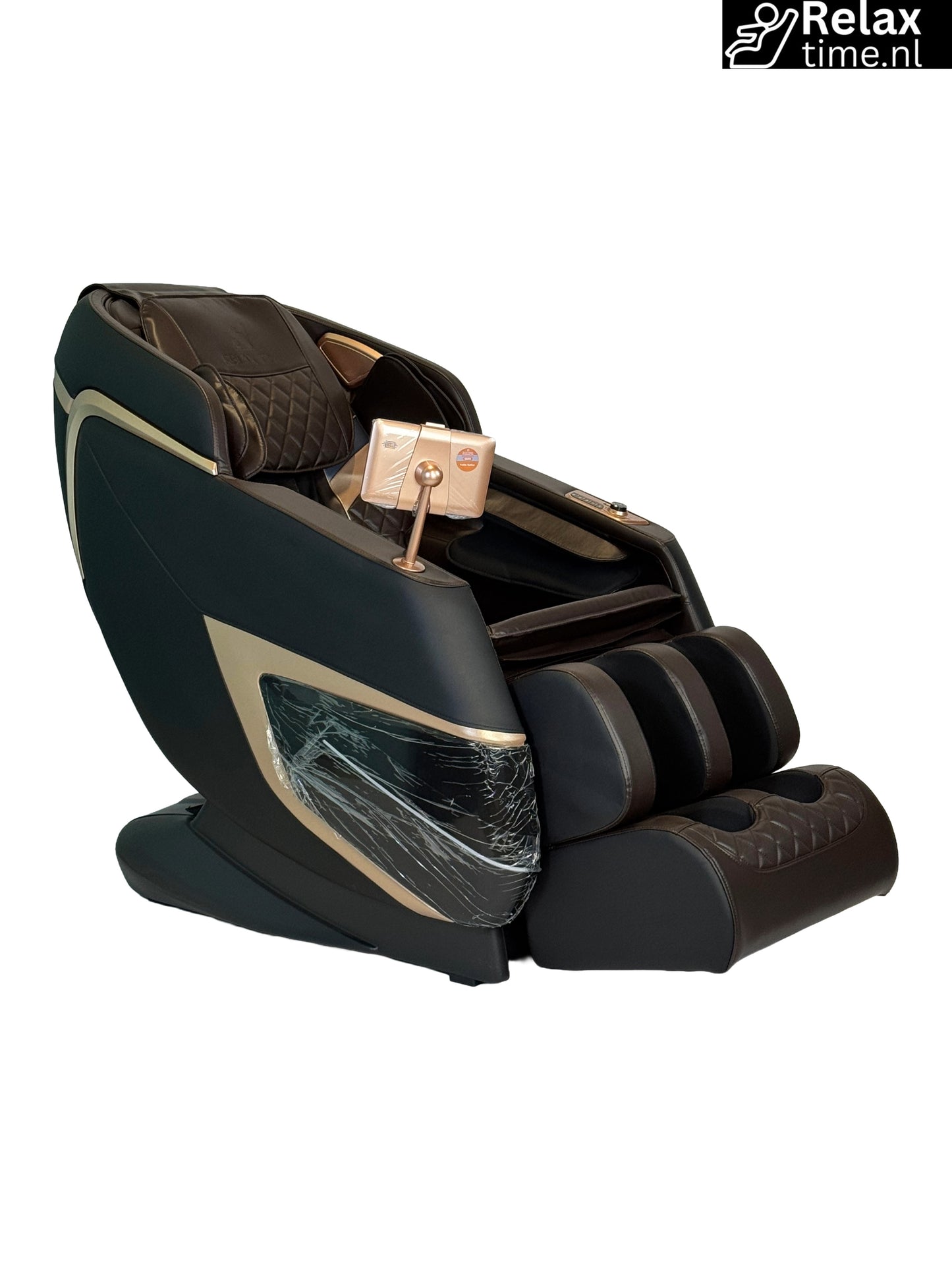 Triton™ Massagestoel Zwart/Bruin – 8 Technieken & Verstelbare Massagebreedte