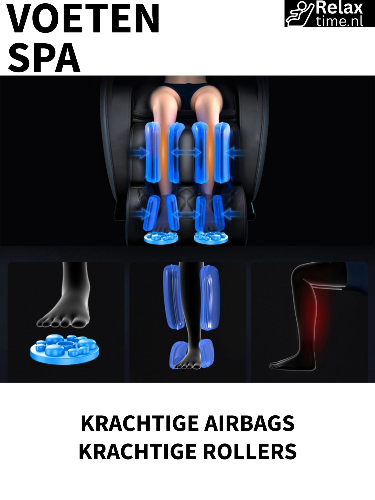 Stellan™ Massagestoel – 5 Programma’s & 16 Airbags voor Thuis