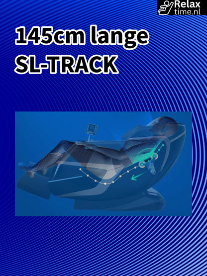 Triton™ Massagestoel Zwart/Bruin – 8 Technieken & Verstelbare Massagebreedte