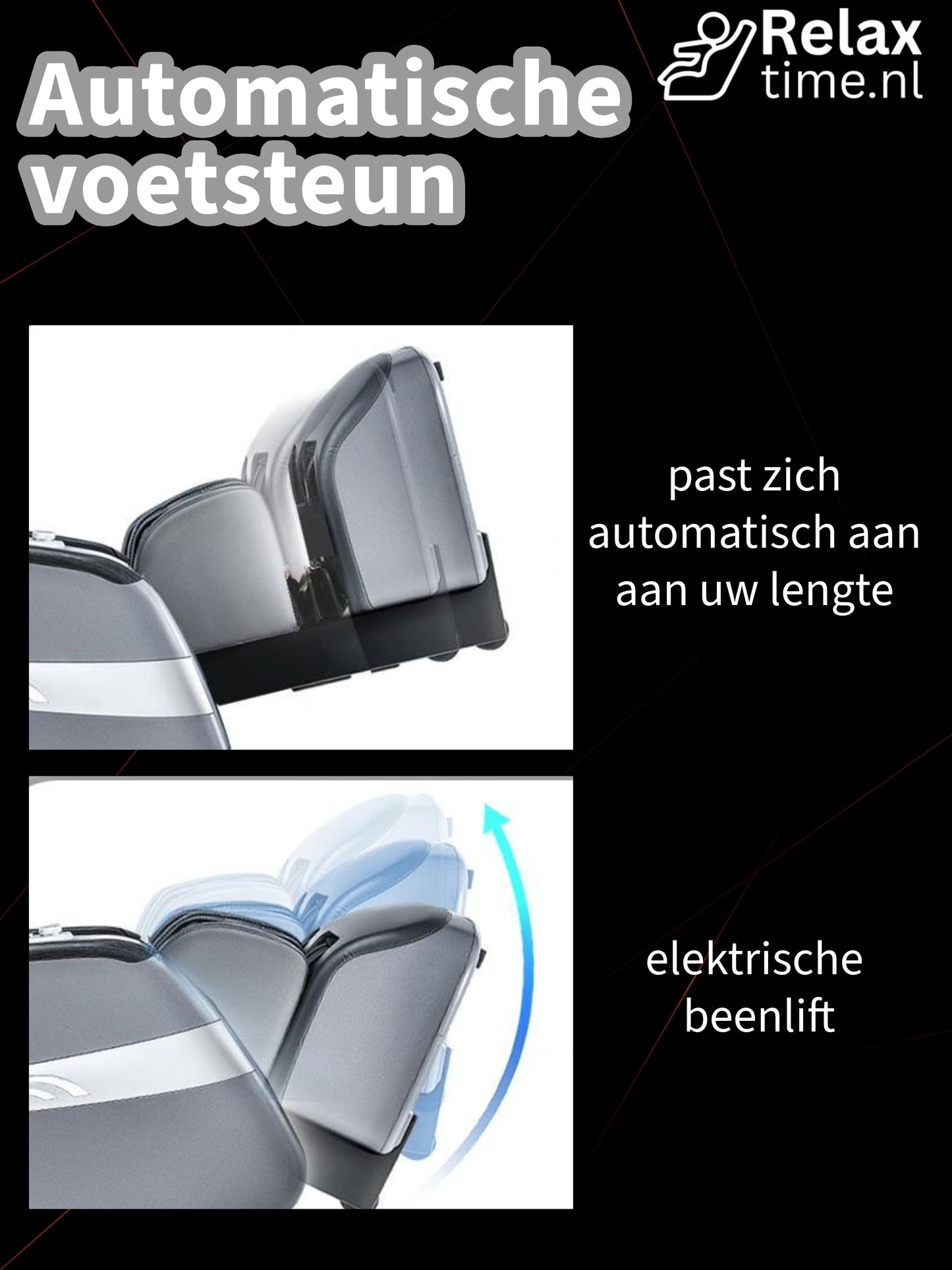 Galaxy Deluxe™ Massagestoel – 20 Programma’s & 145 cm SL-track